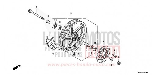 ROUE AVANT WW125EX2A de 2011